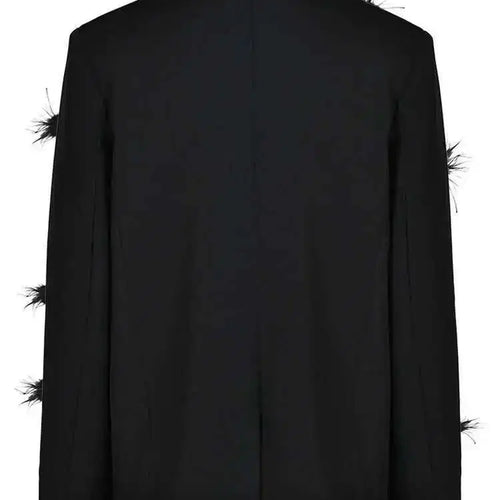 Load image into Gallery viewer, Women Black Nailed Feather Elegant Blazer New Lapel Long Sleeve Loose Fit Jacket Fashion Tide Spring Autumn 2025 CP1821

