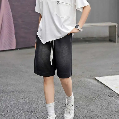 Load image into Gallery viewer, Women Black Irregular Hem Zipper Big Size Casual T-shirt New Round Neck Short  Sleeve Fashion Spring Summer 2025 1DJ0619
