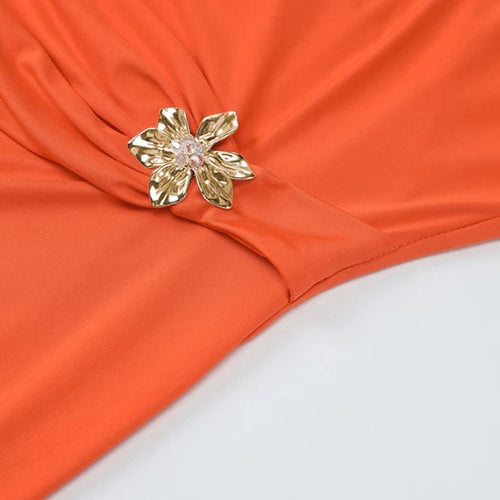 Load image into Gallery viewer, Hollow Out Backless Sexy Maxi Dress For Women Fashion Metal Buckle Solid Short Sleeve High Waist Slim Fit Long Dress
