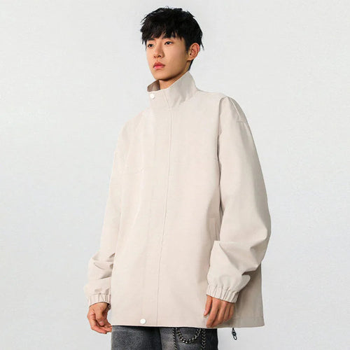 Load image into Gallery viewer, High Street Male Jacket Spring New Fake Two Pieces Lapel Plaid Design American Style Jackets Solid Color Men's Coats 9W1236
