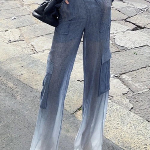 Load image into Gallery viewer, Slimming Sheer Two Piece Sets for Women Lapel Long Sleeves Spliced Zippers Top High Waist Pant Set Female Clothing
