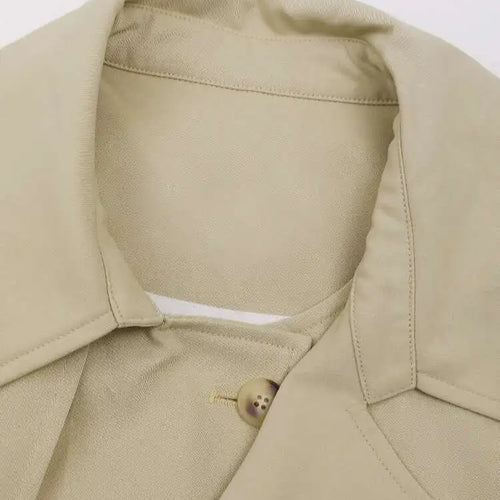 Load image into Gallery viewer, Women Khaki Irregular Hem Big Size Long Trench New Lapel Long Sleeve Windbreaker Fashion Tide Spring Autumn 2025 YX0378

