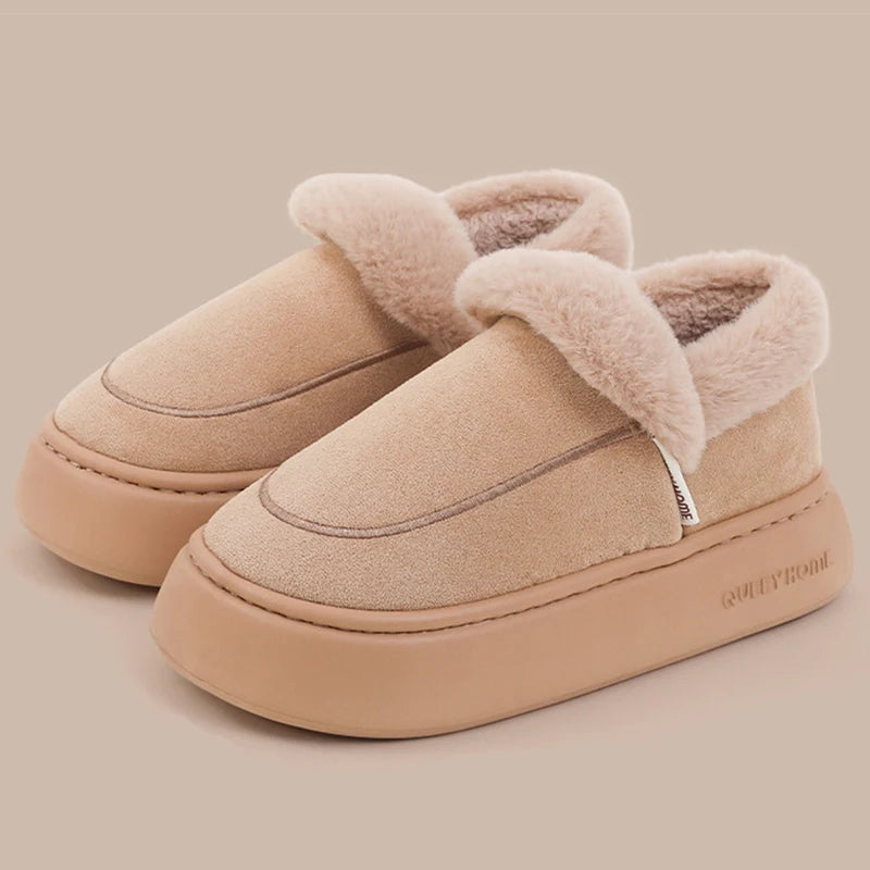 Women's Boots Snow Slip On Ankle Boots For Women Heels Winter Boots Platform Shoes Woman 2025 New Fur botas mujer Winter Shoes