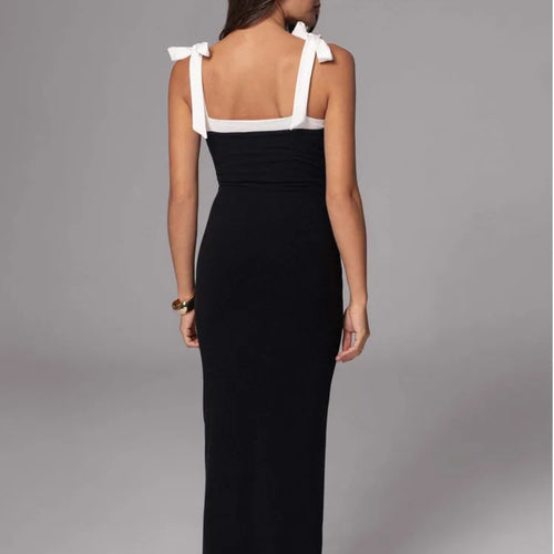 Load image into Gallery viewer, Elegant Sleeveless Elastic Slim Evening Dress Female Sexy Square Neck Backless Long Dress Autumn/Winter 2024 Vestido
