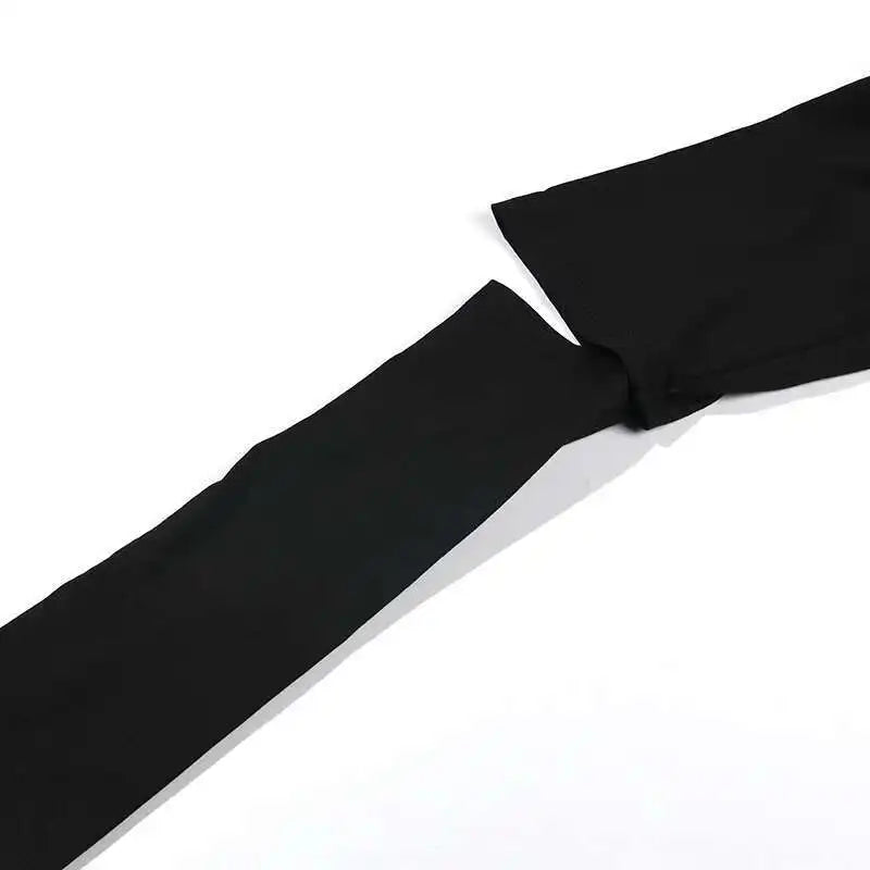 Women Black Drawstring Hollow Out Big Size Irregular Dress New Hooded Long Sleeve Fashion Tide Spring Autumn 2025 JD076