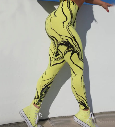 Stripe Women Peach Scrunch Seamless Tummy Control Yoga Pants Gym Tights High Waist Sport Leggings Running Pants