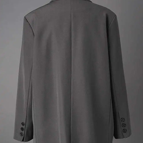 Load image into Gallery viewer, Women Gray Brief Single Breasted Big Size Blazer New Lapel Long Sleeve Jacket Fashion Tide Spring Autumn 2025 CPG2774

