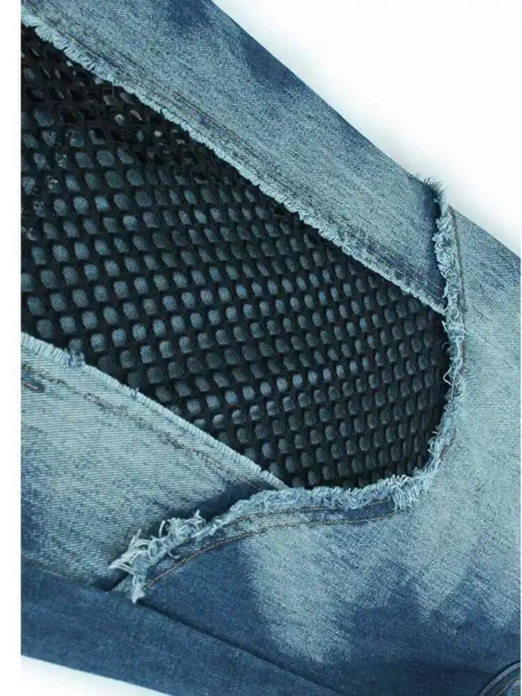 Big Size Denim Vest Wide Leg Pants Two Piece Suit New V-Neck Sleeveless Women Fashion Tide Spring Autumn 20251DH9963