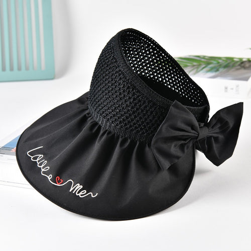 Load image into Gallery viewer, Summer Hats For Women Fashion Letter Design Straw Hat  Empty Top Sun Hat Travel Beach Hat
