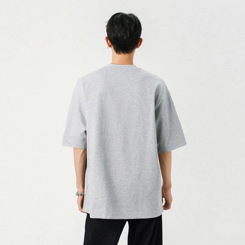 Load image into Gallery viewer, Men&#39;s T-shirts New Fashion Solid Color Plaid Flip Design Short Sleeve Round Neck Pullover Male Casual Clothing 9W1940
