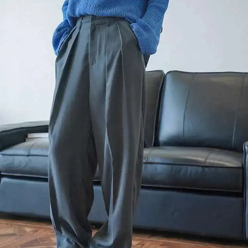 Load image into Gallery viewer, High Waist Khaki Brief Pleated Long Wide Leg Pants New Loose Fit Trousers Women Fashion Tide Spring Autumn 2025  1DF9946
