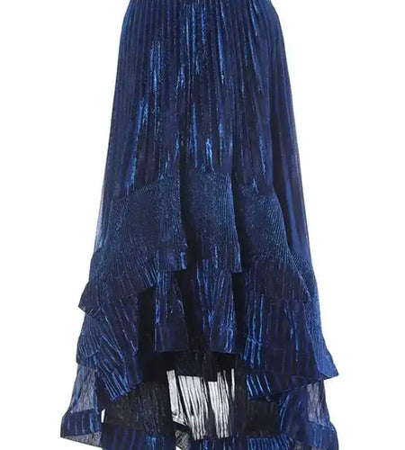 High Elastic Waist Rose Red Irregular Pleated Elegant Half-body Skirt Women Fashion Tide New Spring Autumn 2025 1DH7240