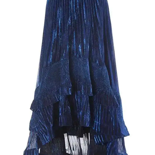 Load image into Gallery viewer, High Elastic Waist Rose Red Irregular Pleated Elegant Half-body Skirt Women Fashion Tide New Spring Autumn 2025 1DH7240
