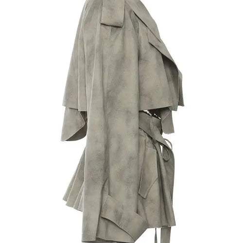 Load image into Gallery viewer, Printed Jacket Drawstring Half-body Skirt Two Pieces Suit New Lapel Long Sleeve Women Fashion Spring Autumn 2025 1DH7478
