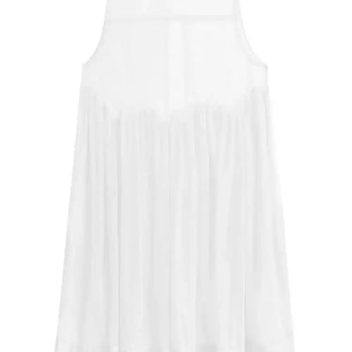 Load image into Gallery viewer, Women Black Big Hem Mesh Big Size Elegant Perspective Dress New Round Neck Sleeveless Fashion Spring Summer 2025 1DH6298
