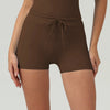 brown shorts