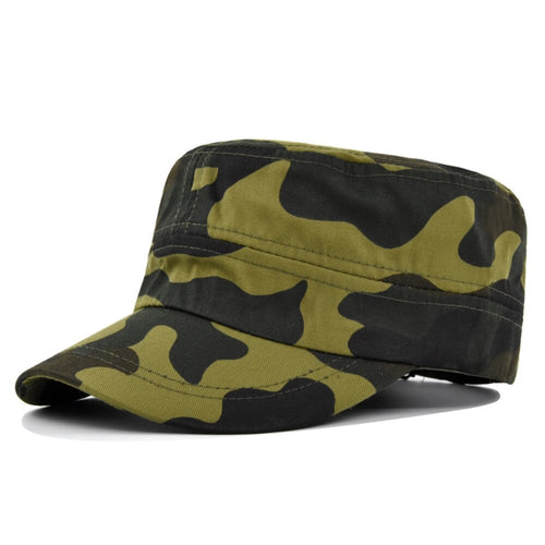 Load image into Gallery viewer, Solid Unisex Military Hats Summer Cotton Flat Caps for Men Women&#39;s Baseball Cap Outdoor Kpop Army Trucker Cap
