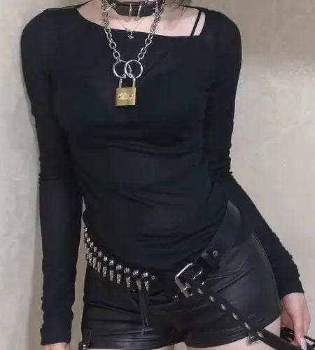 Y2k Tops Fashion Woman T Shirts Sexy Backless Summer Tees Korean Harajuku Camisetas Print See Through Y2k Tshirt 2024 Ropa Mujer