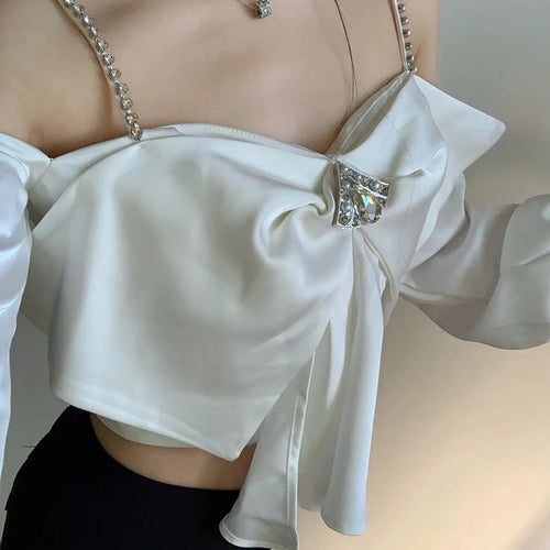 Load image into Gallery viewer, Solid Spliced Diamonds Vest For Women Square Neck Sleeveless Backless Patchwork Zipper Vests Female Fashion Style
