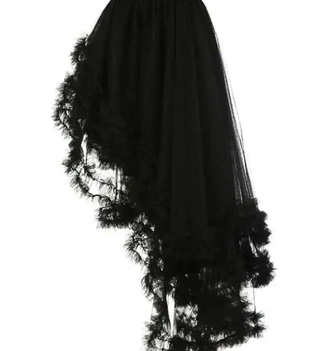 High Elastic Waist Purple Irregular Mesh Long Cake Half-body Skirt Women Fashion Tide New Spring Autumn 2025  1DF8498