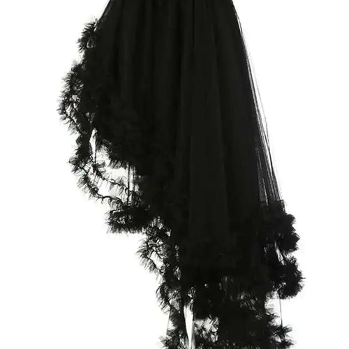 Load image into Gallery viewer, High Elastic Waist Purple Irregular Mesh Long Cake Half-body Skirt Women Fashion Tide New Spring Autumn 2025  1DF8498
