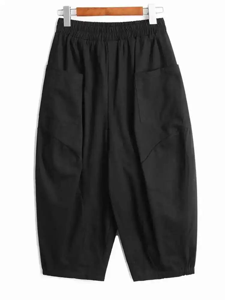 High Elastic Waist Army Green Casual Pocket Long Harem Pants New Trousers Women Fashion Tide Spring Autumn 2025 1DH6194