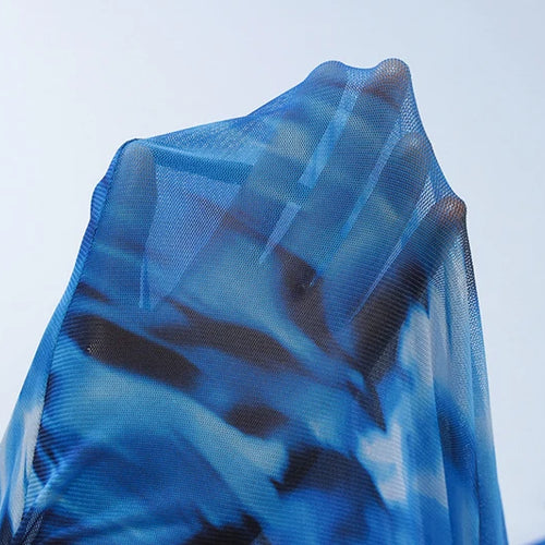 Load image into Gallery viewer, Halter Backless Print Sexy Maxi Dress For Women Gown Elegant Blue Printed Lace-up Sleeveless Evening Long Dress
