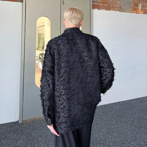 Load image into Gallery viewer, Male Shirts New Personalized Threedimensional Patterned Long Sleeved Shirt Korean Version Trendy Feather Casual Top 9W1280
