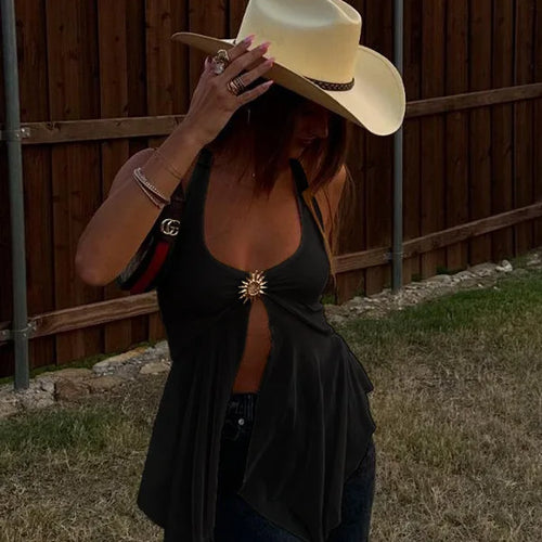 Load image into Gallery viewer, Sexy Hanging Collar Mesh Vest Perspective Women Temperament Slim Solid Color Female Top Sleeveless Vest Spring Summer
