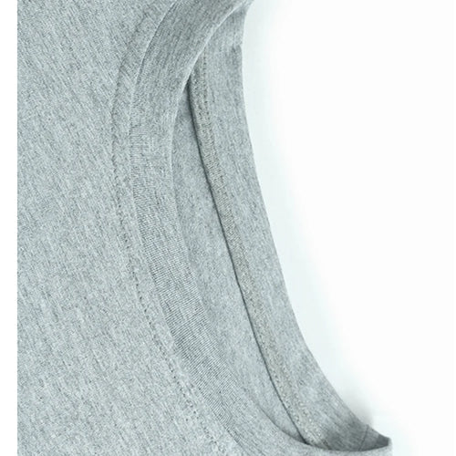 Load image into Gallery viewer, Women Gray White Color-block Irregular Big Size T-shirt New Round Neck Short Sleeve Fashion Spring Summer 2025 1DJ1583
