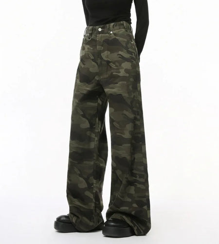 Spring Summer New Fashion Men's Jeans Camouflage Printing Male Straight Denim Pants Multi Colors Women Men Trousers 9C354