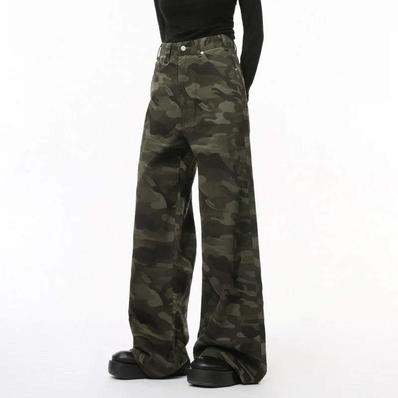 Spring Summer New Fashion Men's Jeans Camouflage Printing Male Straight Denim Pants Multi Colors Women Men Trousers 9C354