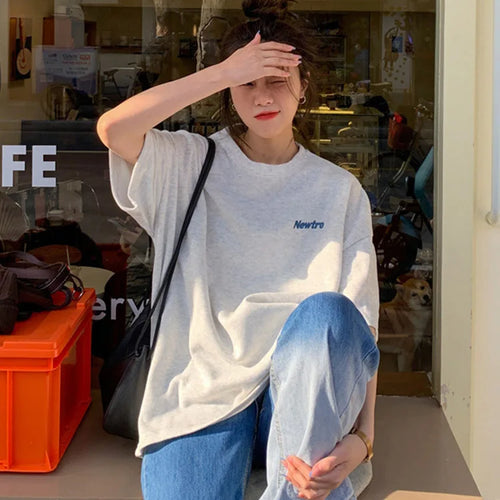 Load image into Gallery viewer, Loose Harajuku T shirts for Women Summer New Fashion Female T-shirt Korean Cool White Red Black Yellow Letter Tops M-XL
