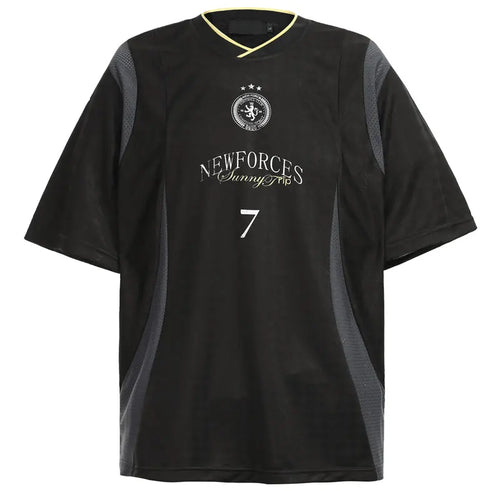 Load image into Gallery viewer, Vintage Mesh Jersey T-Shirt Y2K Graphic Printed Patchwork Racing Sports Tshirt Streetwear Hip Hop Harajuku Casual Baggy Top Tee
