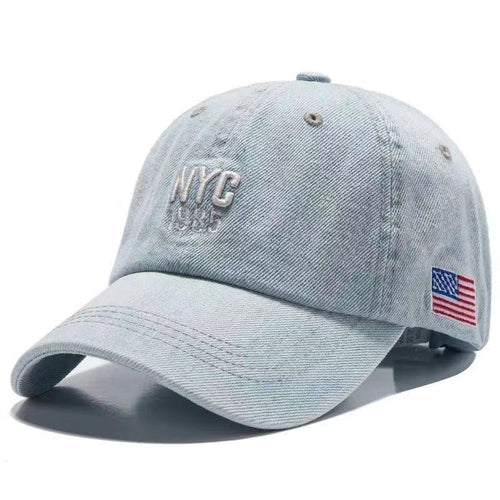 Load image into Gallery viewer, Fashion NYC Denim Baseball Cap Men Women letter Embroidery Snapback Hat Casquette Summer Sports USA Hip Hop Caps sun hats
