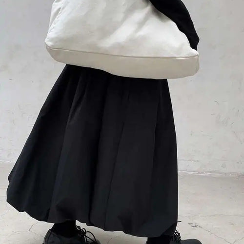 Load image into Gallery viewer, High Elastic Waist Black Cotton-padded Casual A-line Half-body Skirt Women Fashion Tide New Autumn Winter 2025 1DH8381
