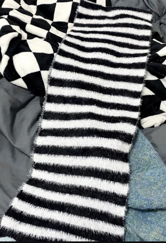 Loose Mohair Thick Sweater Women Y2k Aesthetic Knitted Punk Vintage Pullover Sueter Mujer Harajuku Skull Print Grunge Pull Femme