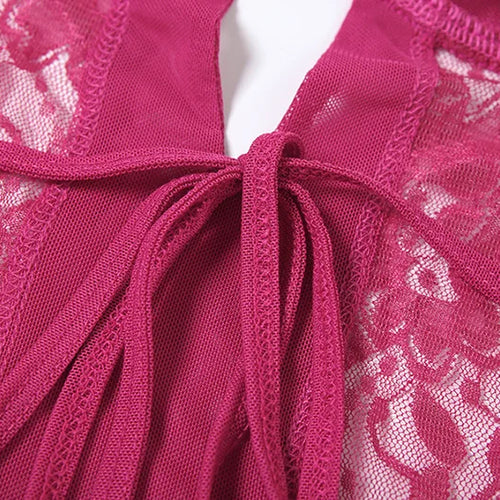 Load image into Gallery viewer, Lace Spaghetti Strap Sexy Mini Dress For Women Fashion Hollow Out Sleeveless Backless High Waist Ruffled Dress Elegant
