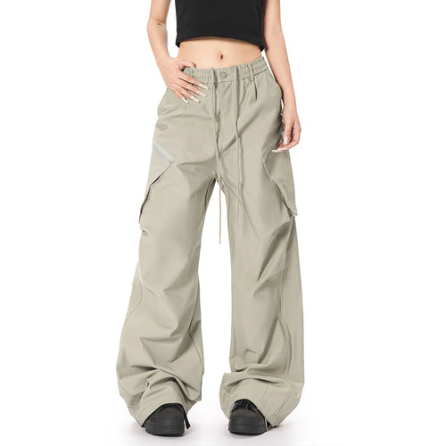 Load image into Gallery viewer, Men's Cargo Pants New American Straight Wide Leg Trendy Multi Pockets Stylish Elastic Waist Male Casual Bottoms 9W1927
