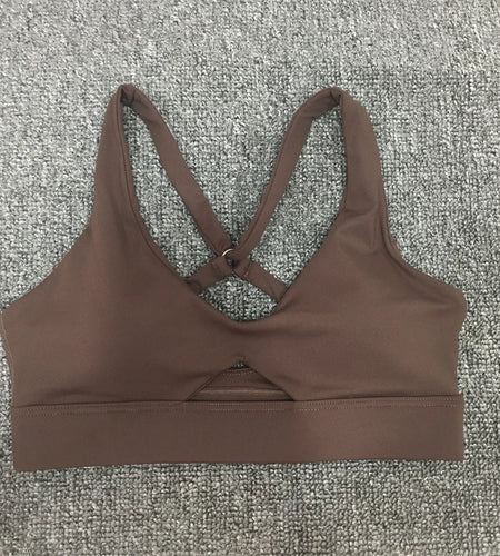 High Support Sport Bra For Women Gym Brassiere Hollow Out Fitness Seamless Push Up Yoga Bra Padded Workout Top Active Wear