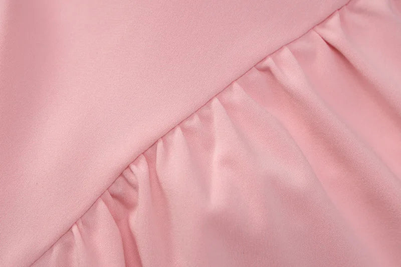 Elegant Backless Bow Mini Dress For Women 2023 Autumn New Square Collar Sleeveless Ruffles Sexy Dress Vintage Fashion