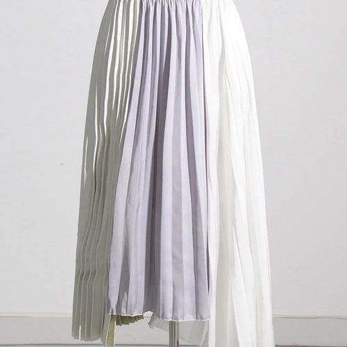 Load image into Gallery viewer, Elegant Loose Casual Skirts For Women High Waist Folds Irregular Hem Temperament Skirt Female Fashion Clothing
