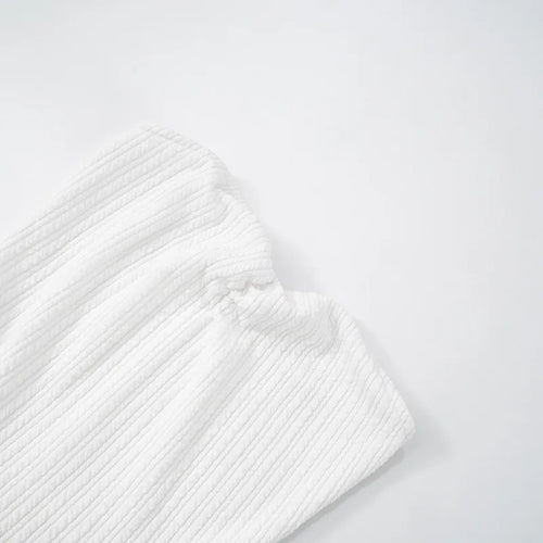 Load image into Gallery viewer, Off-shoulder Strapless Sexy Mini Dress For Women White Spaghetti Strap Sleeveless High Waist A-line Cake Dress Vestido
