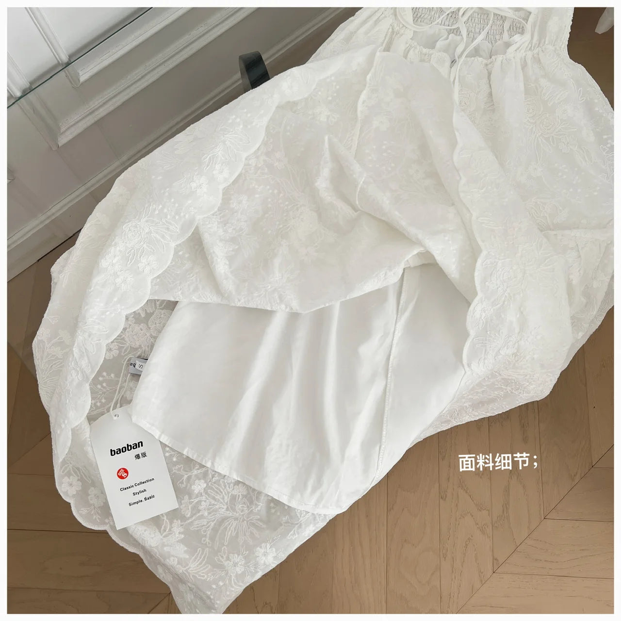 French White Flower Lace Backless Vacation Long Dress Summer Sexy V-neck High Waist Party Elegant Sleeveless Ruffles Dress Women