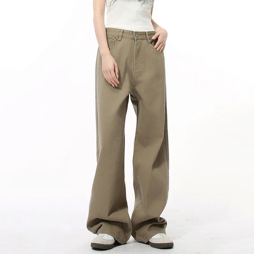 Load image into Gallery viewer, Simple Men Jeans Solid Color Loose Fitting Menwear Straight Wide Leg Casual Trousers Summer Streetwear Tide 9A8929
