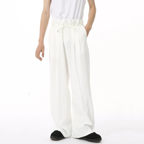 Load image into Gallery viewer, Autumn Men&#39;s Suit Pants New Stylish Casual Loose Fit Straight Wide Leg Trousers Pocket Korean Style Men&#39;s Wear 9C6951
