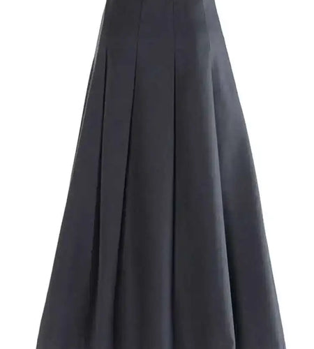 High Elastic Black Rhinestones Pleated Elegant A-line Half-body Skirt Women Fashion Tide New Spring Autumn 2025 1DH2565