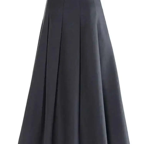 Load image into Gallery viewer, High Elastic Black Rhinestones Pleated Elegant A-line Half-body Skirt Women Fashion Tide New Spring Autumn 2025 1DH2565
