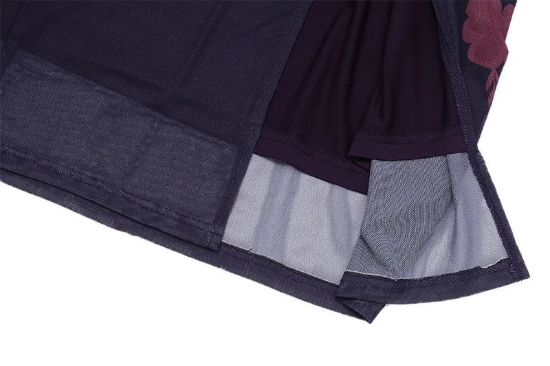 Purple Print Sexy Long Fishtail Dress For Women Robe New Spaghetti Strap Sleeveless Backless Ruched Maxi Dress Vestidos