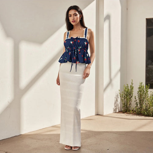 Load image into Gallery viewer, Strawberry Crop Top y2k Women Vest Lace Trim Tanks Tie-up Square Neck Sleeveless Open Back T Shirts 2000s Streetwear
